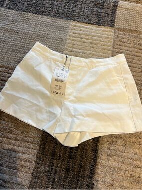 Zara White Women's Linen Short